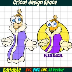 The amazing digital circus Kinger SVG, Png, Ink Kinger Sticker Vector Kinger Coloring pages Birthday Gift, Cut file