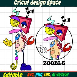 The amazing digital circus Zooble SVG, Png, Ink Zooble Sticker Vector Zooble Coloring pages Birthday Gift, Cut file