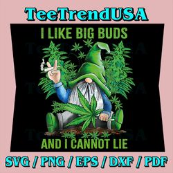 Gnome I Like Big Buds And I Cannot Lie Weed 420 Stoner Png, Funny 420 Cannabis Sublimation Design, Colorful Witchy Weed