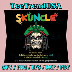 Funny Retro Vintage Uncle Skunkle Svg,Weed Smoker Svg, Skuncle Svg, Funny Weed Leaf Flag Cannabis Stoner 420 Svg