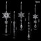 Acrylic Transparent Snowflake Icicle Ornaments Set For Christmas Tree Decorations 5