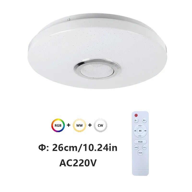Smart RGB LED Ceiling Light with Bluetooth Speaker  Remote