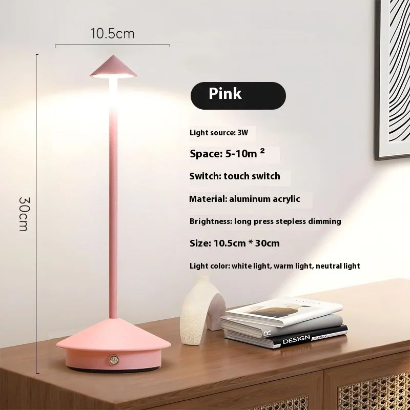 TypeC Rechargeable Table Lamp Creative Touch LED For Dining Hotel Bar Coffee Shop 12