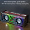 V8 Transparent Mecha Speakers Bluetooth Wireless Double Bass Diaphragm Subwoofer Music TWS RGB Light Loudspeaker