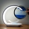 Quicksand Table Lamp Wireless Charging Desk Lamp, 3D Hourglass Sand Painting Ornaments Night Light for Office Room Decor