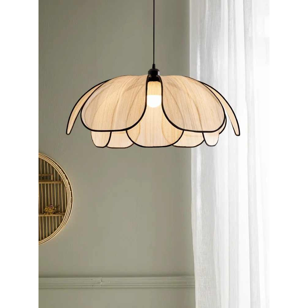 Vintage Hand-Woven Lotus Dining Room Chandelier, Bedroom Living Room Lamp, Art Atmosphere Lighting, Living Room Lamp