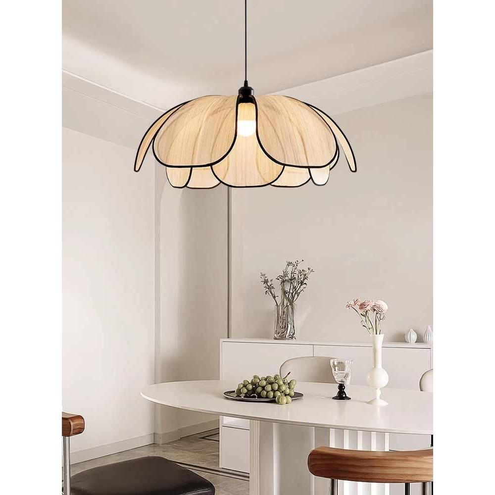Vintage Hand-Woven Lotus Dining Room Chandelier, Bedroom Living Room Lamp, Art Atmosphere Lighting, Living Room Lamp