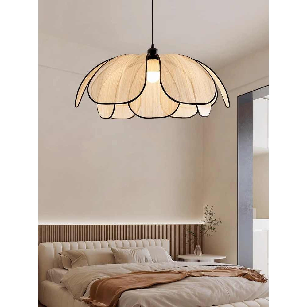 Vintage Hand-Woven Lotus Dining Room Chandelier, Bedroom Living Room Lamp, Art Atmosphere Lighting, Living Room Lamp