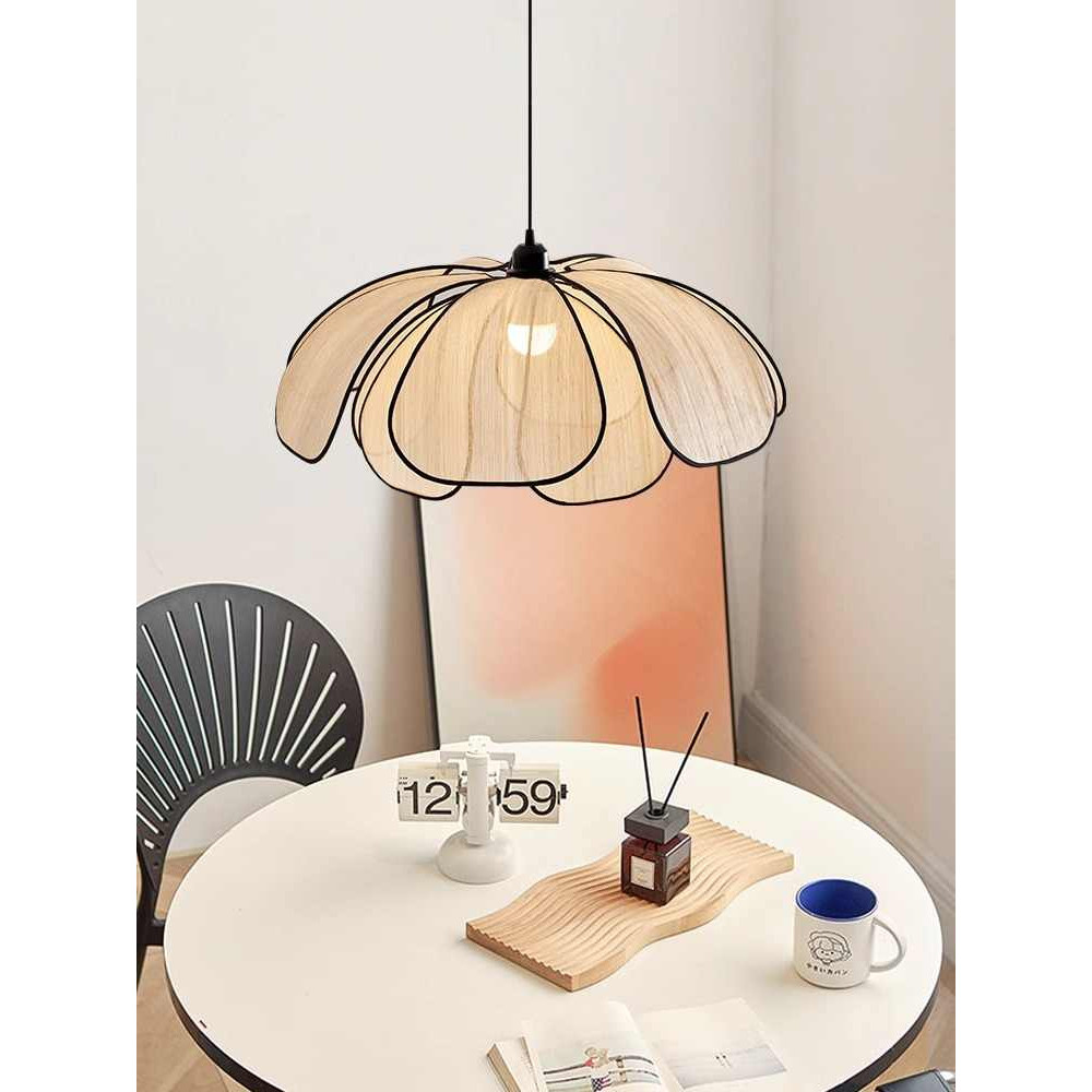 Vintage Hand-Woven Lotus Dining Room Chandelier, Bedroom Living Room Lamp, Art Atmosphere Lighting, Living Room Lamp