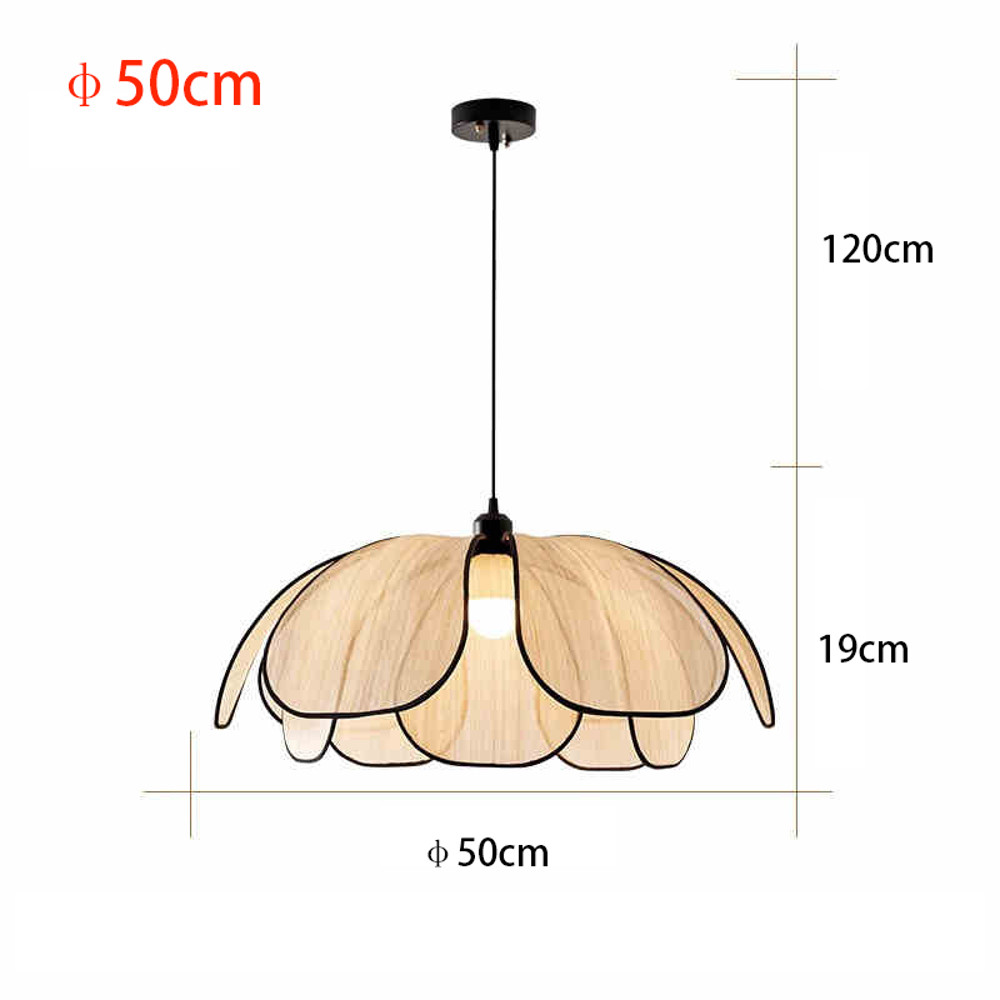 Vintage Hand-Woven Lotus Dining Room Chandelier, Bedroom Living Room Lamp, Art Atmosphere Lighting, Living Room Lamp