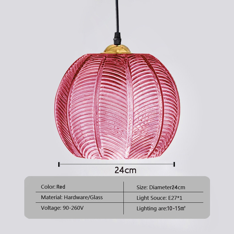 Nordic Glass Pendant Light Green Leaf Pattern, Lighting For Living Room Dining Room, Hotel Study Bedroom