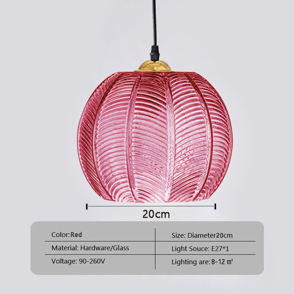 Nordic Glass Pendant Light Green Leaf Pattern, Lighting For Living Room Dining Room, Hotel Study Bedroom