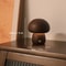 Wooden Mushrooms Night Light Bedroom Bedside Table Lamp Walnut Beech Wood Warm Dimmable Desk Light 7