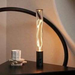 cordless desk lamp, usb rechargeable bedroom bedside light, magneto touch table lamp, home decoration, gift choice