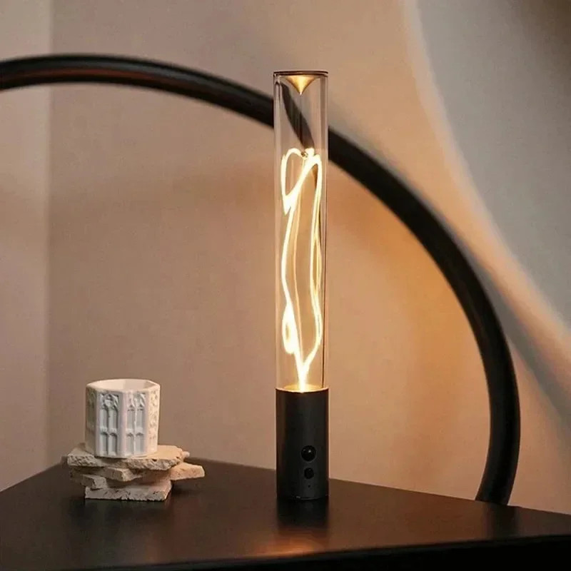 Cordless Desk Lamp USB Rechargeable Bedroom Bedside Light Magneto Touch Table Lamp Home Decoration  0