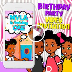 Gracies corner video invitation, Gracy corner birthday party animated invite, Gracies corner mobile digital custom video
