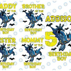 personalized name batman birthday boy png, batman family png, family png, customized matching family png, birthday boy p