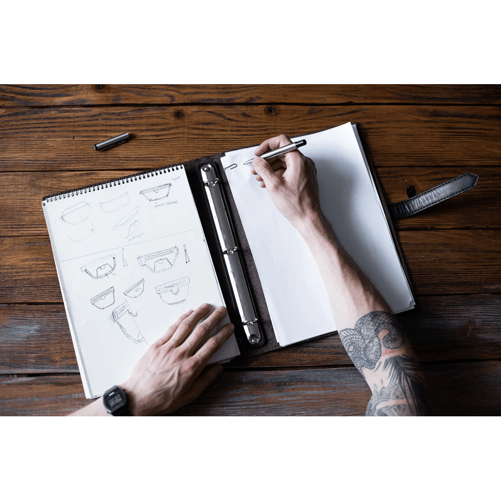 Leather Binder 4 Ring Binder 3 Ring Leather Binder Organizer Leather Notebook Cover Leather Binder 2