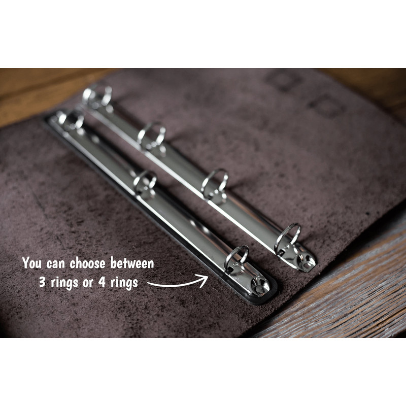 Leather Binder 4 Ring Binder 3 Ring Leather Binder Organizer Leather Notebook Cover Leather Binder 3