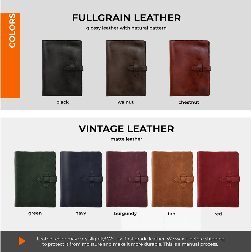 Leather Binder 4 Ring Binder 3 Ring Leather Binder Organizer Leather Notebook Cover Leather Binder 7