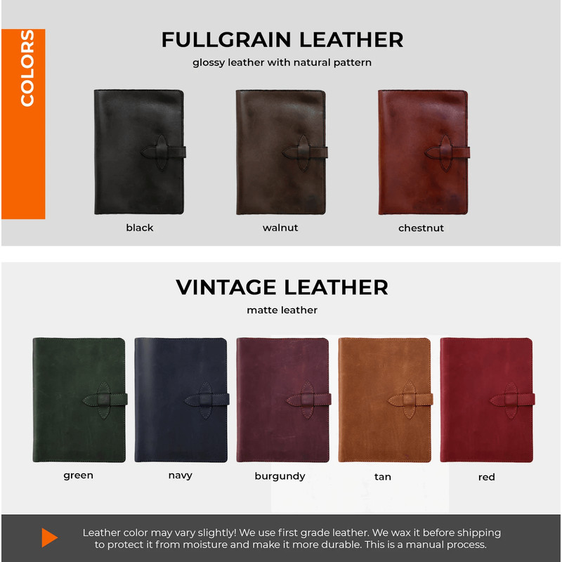 Leather Binder 4 Ring Binder 3 Ring Leather Binder Organizer Leather Notebook Cover Leather Binder 7