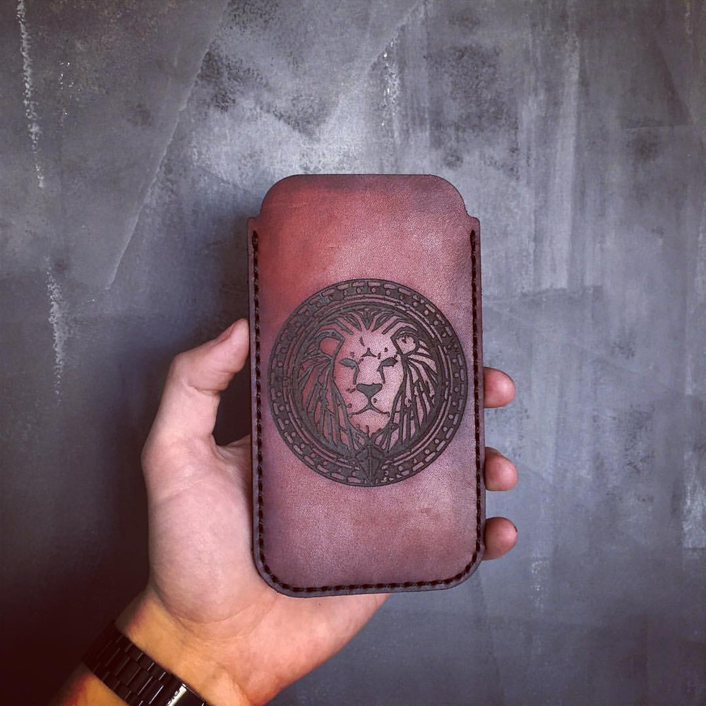 IPhone Leather Sleeve SE XS 11 12 13 14 15 16 Pro Max Leather Pouch Monogram 7