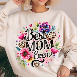best mom ever png, retro boho mama png, floral mama png, watercolor mom flowers png, mothers day bundle png