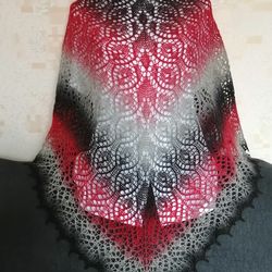 Wool Shawl, lace shawl, shawl, soft shawl, GRADIENT SHAWL