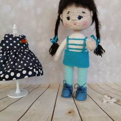 A doll as a gift, doll, knitted doll, interior doll, game doll, doll in clothes