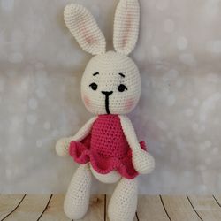 Pink bunny, A stuffed bunny toy, stuffed toy, bunny