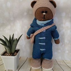 Teddy bear, Teddy bear in clothes, knitted teddy bear, interior teddy bear, game teddy bear, teddy bear in clothes