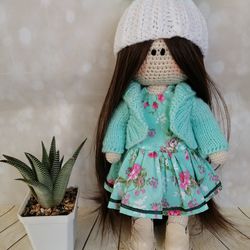 Interion Doll in clothes, An elegant doll, doll as a gift, doll, knitted doll, interior doll, game doll, doll in clothes