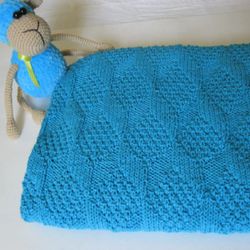 Children's blue plaid, cotton blanket, cotton plaid, large plaid