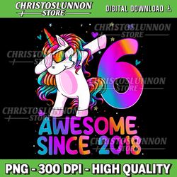 dabbing unicorn 6 year old 6th birthday girl unicorn party png, 6th birthday girl png, 6th birthday unicorn