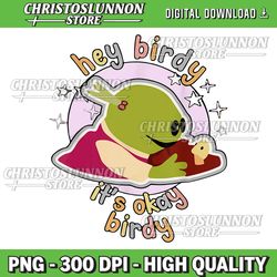 fan nanalan hey birdy it's okay birdy wonderful girl png, trendy graphic jumper png, cozy top with popular kids