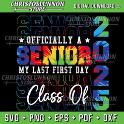 my last first day senior 2025 back to school class of 2025 svg, sublimation design, digital download svg, class of 2025