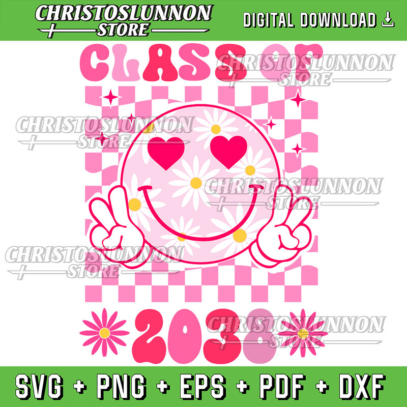 Groovy Class Of 2038 Grow With Me Smile Face Back To School Svg Grow With Me Svg Back To School Svg 0