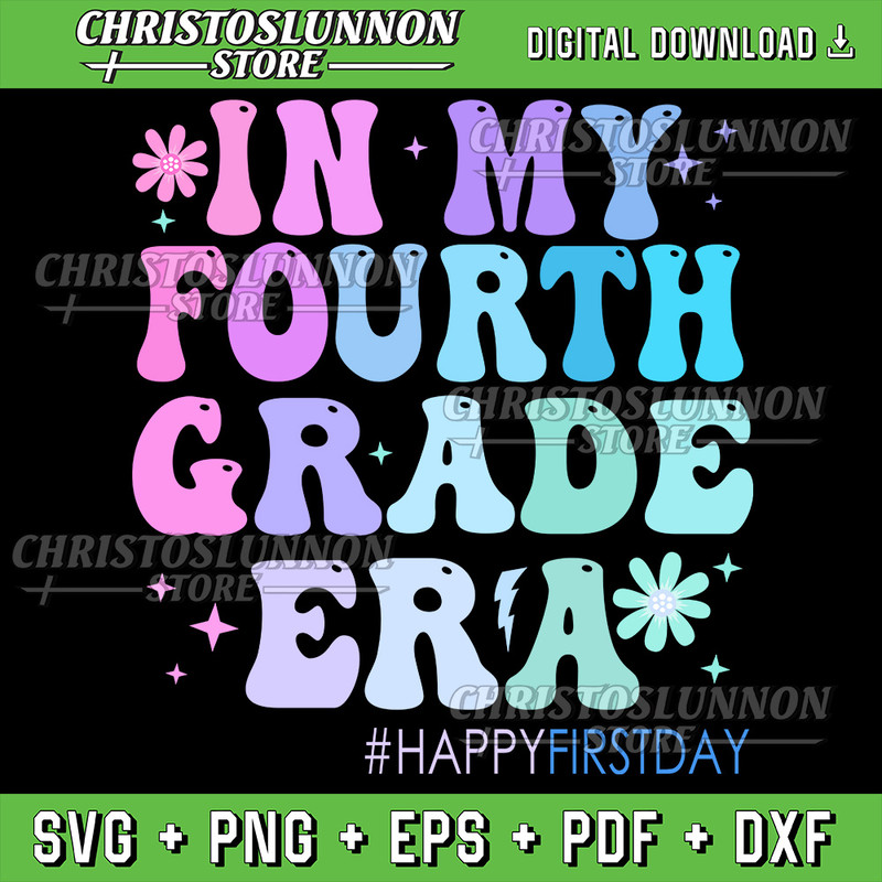 In My Fourth Grade Era Back To School 4th Grade Teacher Kids Svg Fourth Grade Era Svg 4th Grade Teacher 0