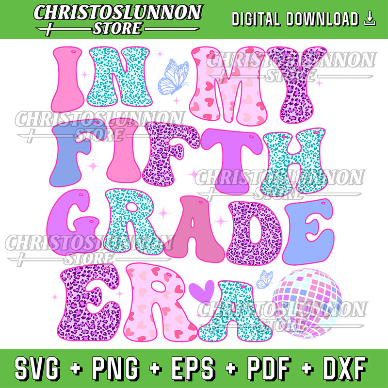 In My Fifth Grade Era Girl Back To School 5th Grade Svg 5Th Grade Era Svg Retro 5th Grade Teacher Svg Happy First Day 0