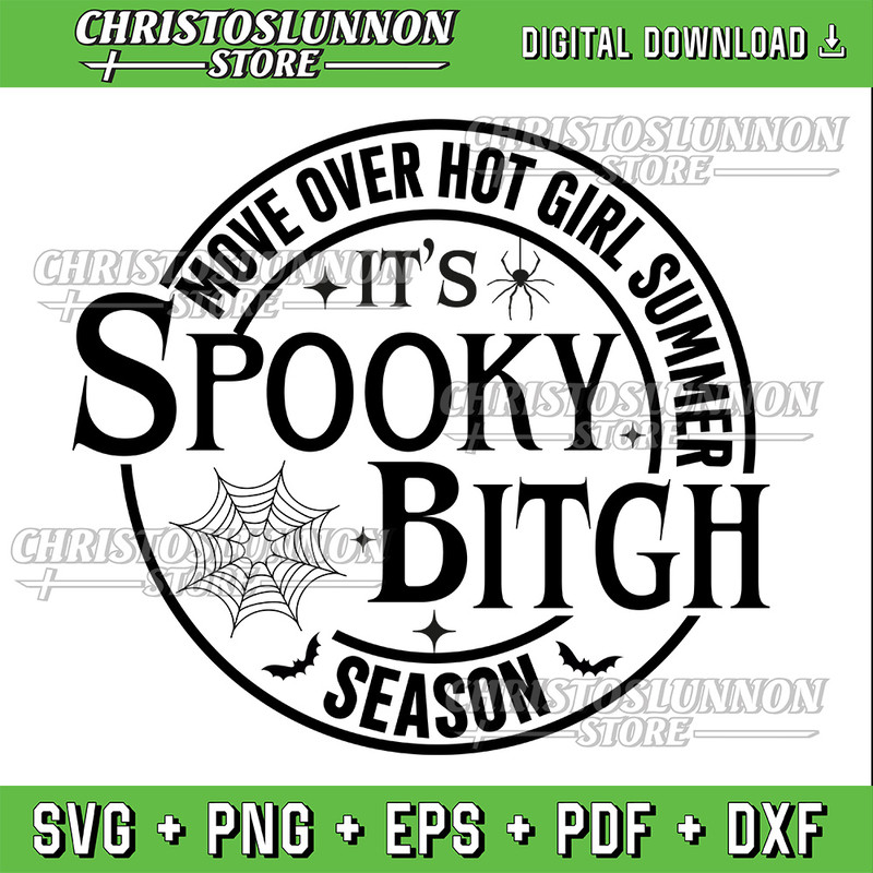 Move Over Hot Girl Summer Its Spooky Bitch Season SVG Halloween Svg Spooky Season Svg Retro Halloween Svg 0