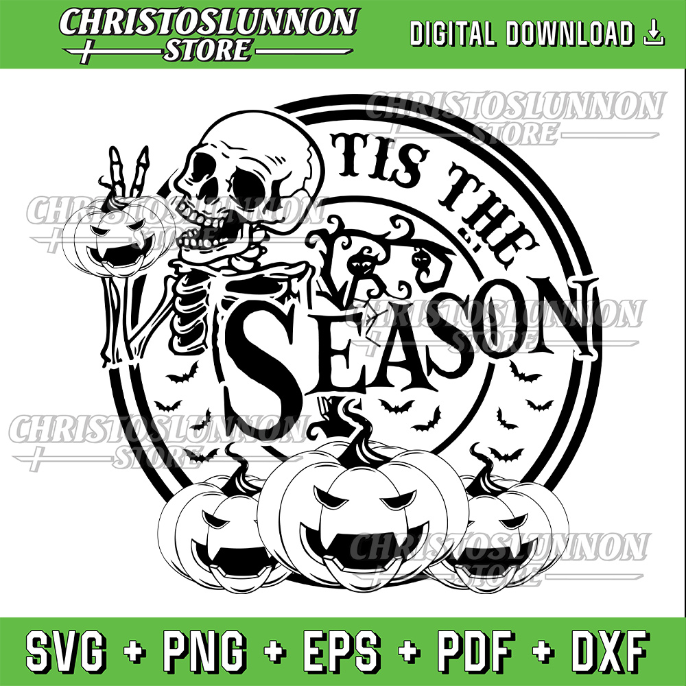 Tis The Season Halloween Design Svg Halloween Svg Spooky Season Svg Pumpkin Svg Fall Svg 0
