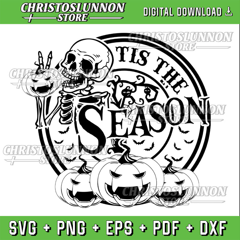 Tis The Season Halloween Design Svg Halloween Svg Spooky Season Svg Pumpkin Svg Fall Svg 0