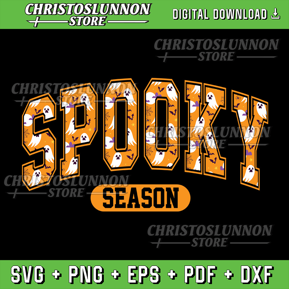 Retro Spooky Season Svg Spooky Season Svg Halloween Svg Groovy Halloween Svg Spooky Season Distressed 0