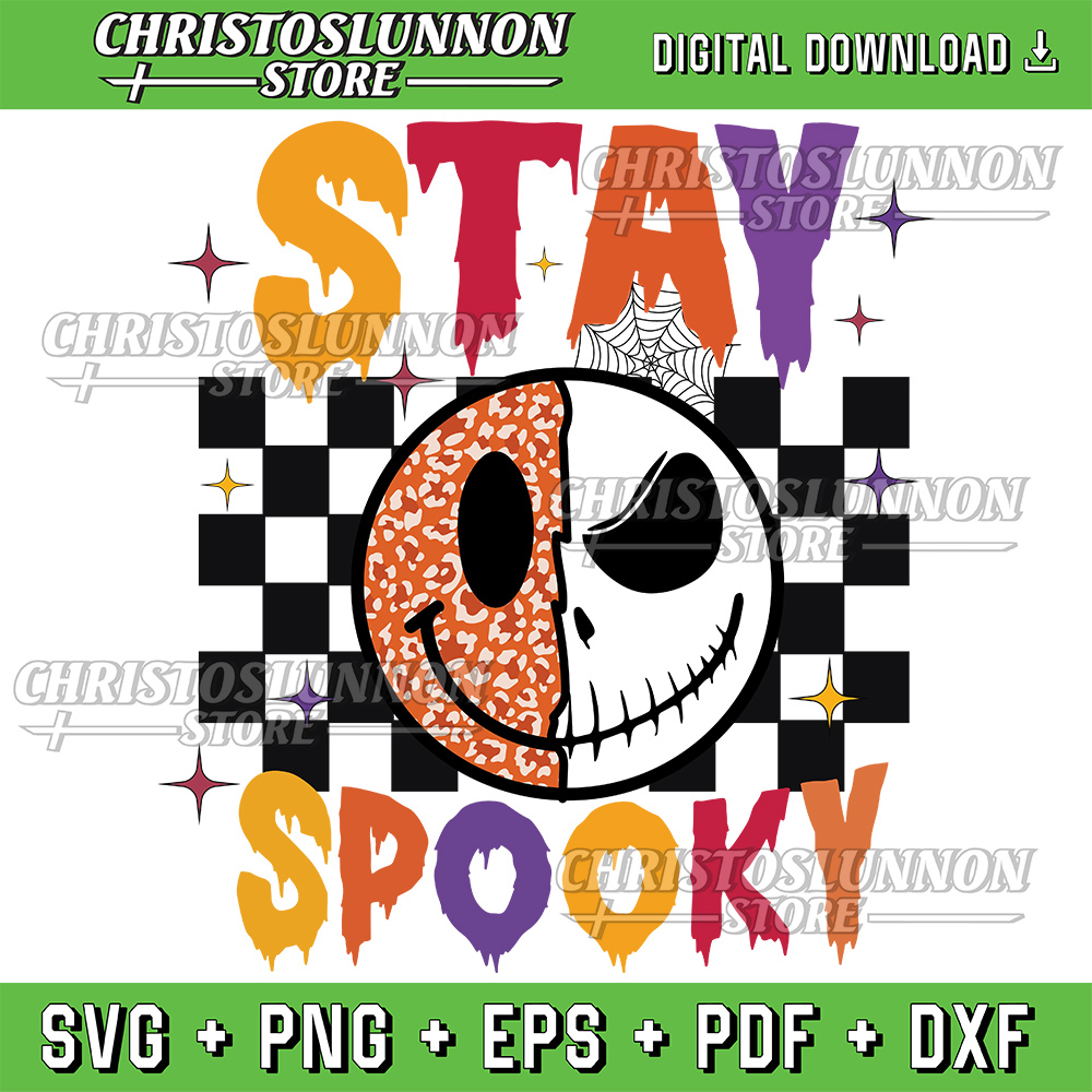 Stay Spooky Svg Retro Halloween Svg Spooky Halloween Svg Halloween Smile Face Svg Spooky Season 0