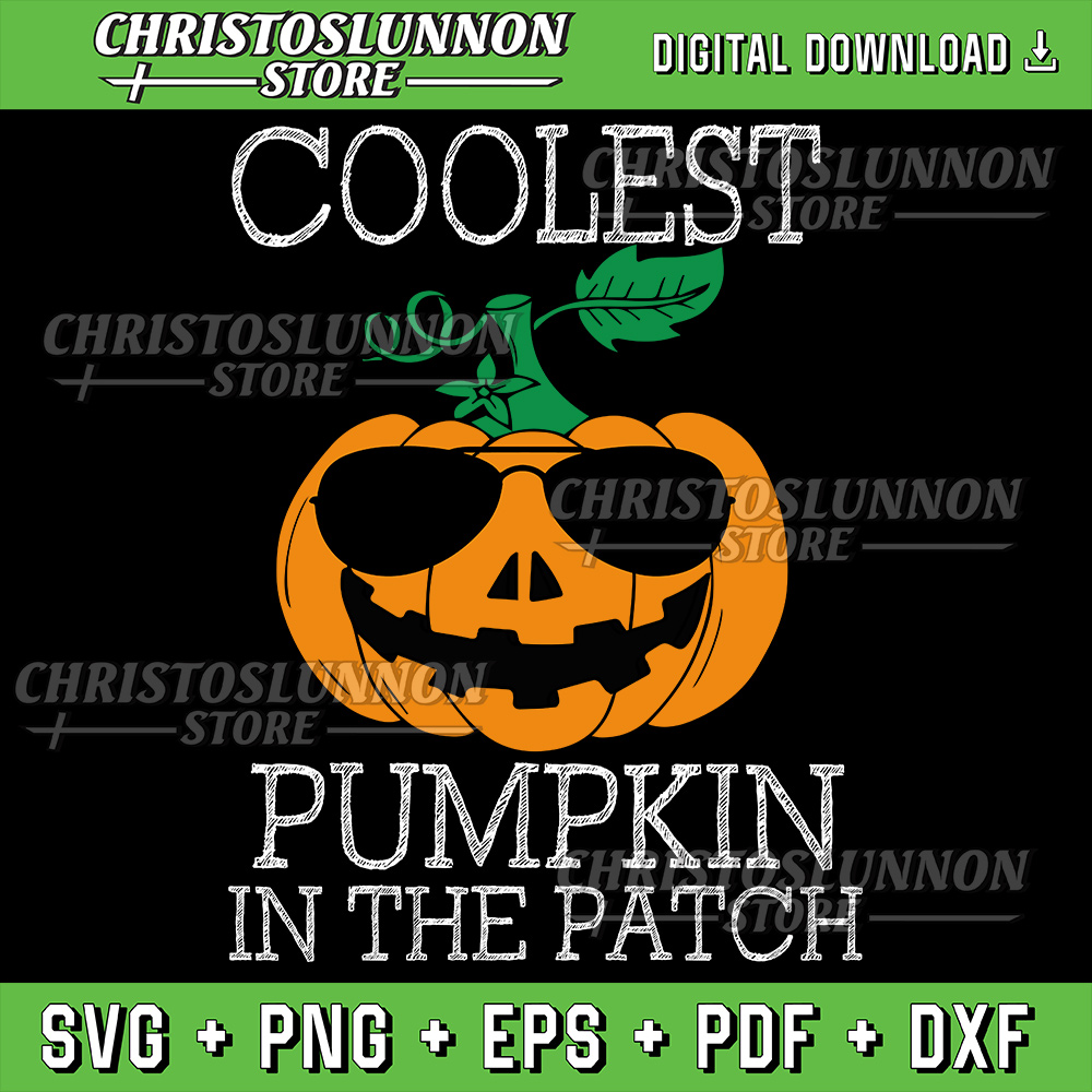 Coolest Pumpkin In The Patch Svg Halloween Svg Fall Svg Distressed Fall Svg Retro Pumpkin Svg Pumpkin Svg File 0