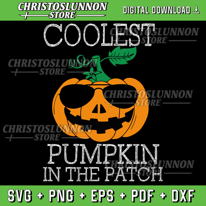 Coolest Pumpkin In The Patch Svg Halloween Svg Fall Svg Distressed Fall Svg Retro Pumpkin Svg Pumpkin Svg File 0