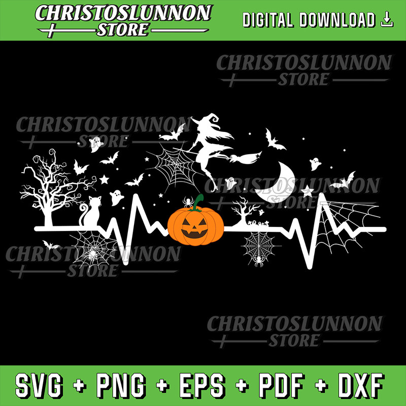 Funny Halloween Pumpkin Heartbeat Svg Spooky Svg Halloween Svg Silhouette Svg Svg Designs Pumpkin Svg 0