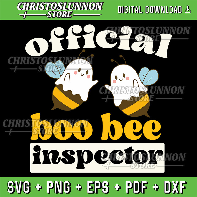 Official Boo Bee Inspector Svg Halloween Humor Funny Svg Funny Boo Bees Witch Halloween Gifts Boo Bee Svg 0