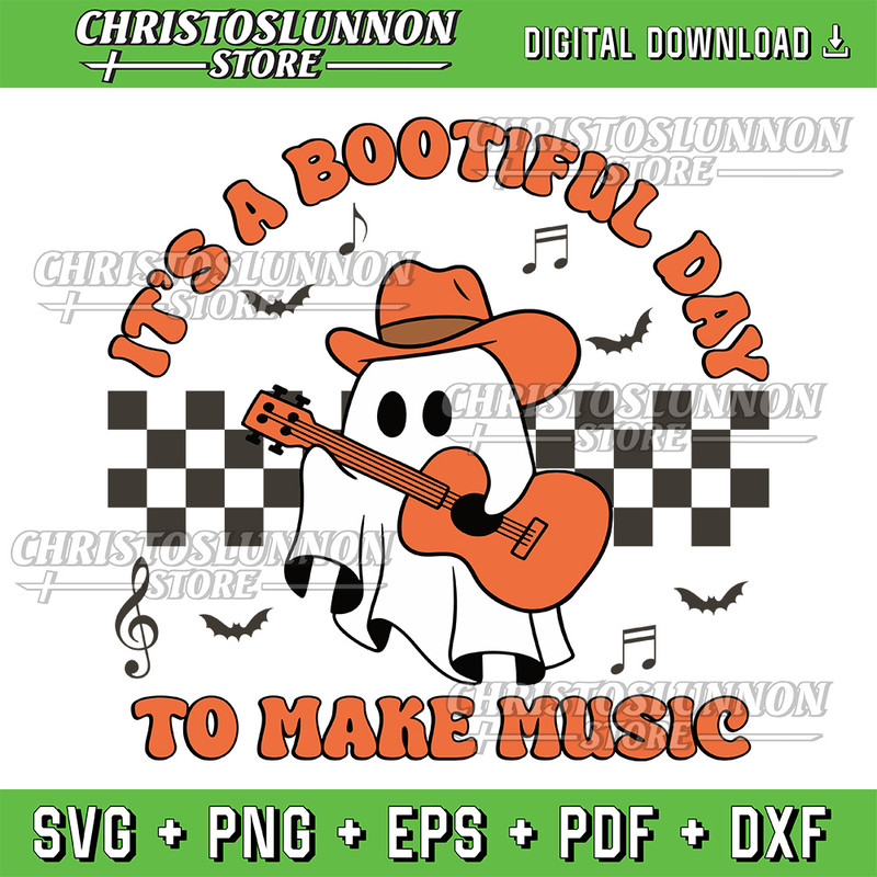 Its A Bootiful Day To Make Music Halloween Music Teacher Svg Guitar Teacher Svg Music Lover Svg Retro Halloween Svg 0