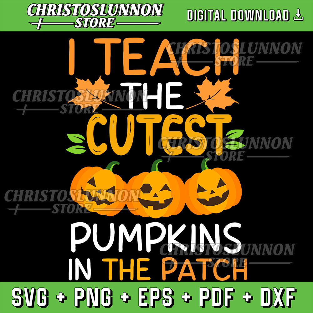 Halloween PreK Teacher Cutest Pumpkins Svg In The Patch Svg Teacher Halloween Svg Retro Pumpkins Svg 0